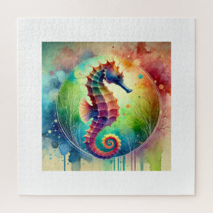 Puzzle Seahorse Serenity 220824AREF143 - Watercolor