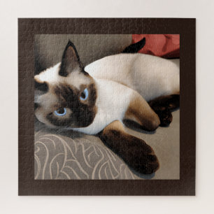 Puzzle Seal Point Siamese Digital Portrait