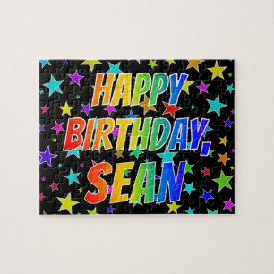 Puzzle "SEAN" Nombre, Diversión "FELIZ CUMPLEAÑOS"