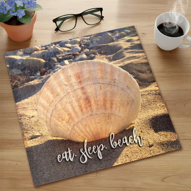 Puzzle Seashell Beach Photo Eat Sleep Beach Coastal (Subido por el creador)