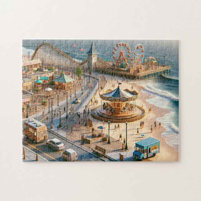Puzzle Seaside Boardwalk Carnival by the Beach (Horizontal)