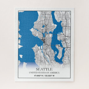 Puzzle Seattle Washington USA Travel City Map