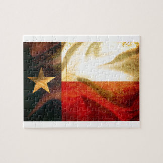 Puzzle Seda que agita de la bandera de Tejas