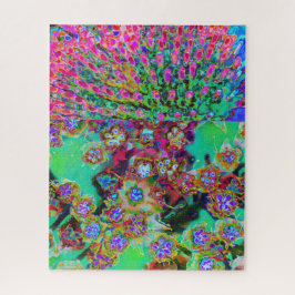 Puzzle Sedum Morado Groovy Abstracto Psicodélico