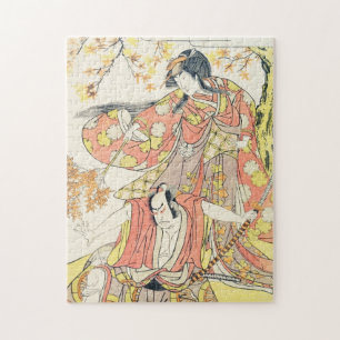 Puzzle Segawa Kikunojo como arte de Katsukawa Shunsho