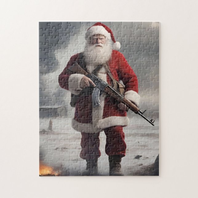 Puzzle Segunda Enmienda Santa Funny Navidades (Vertical)