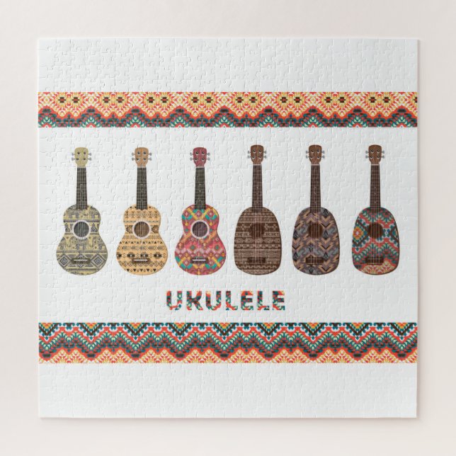 Puzzle Seis patrones de ukulele (Vertical)