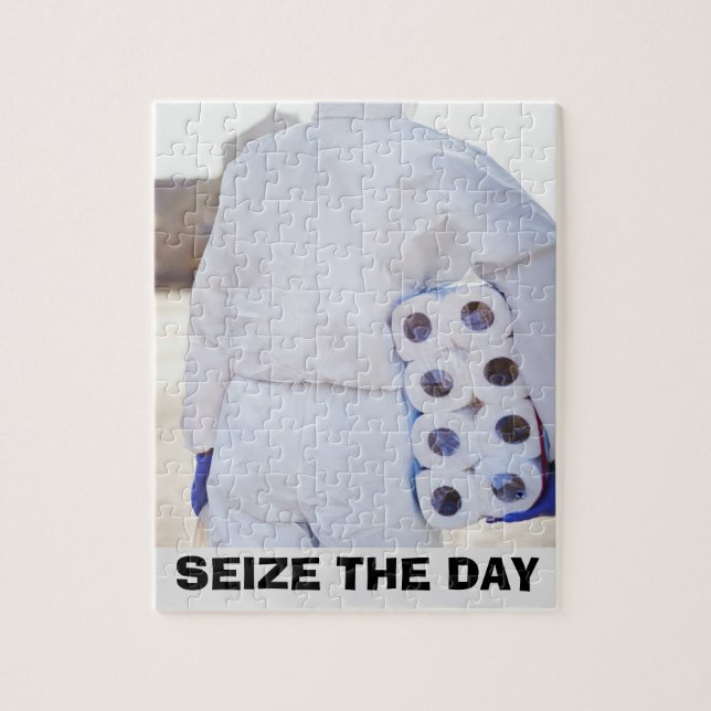 PUZZLE SEIZE THE DAY PANDEMIC HAZMAT TOILET PAPER (Vertical)