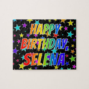 Puzzle "SELENA" Nombre, Diversión "FELIZ CUMPLEAÑOS"