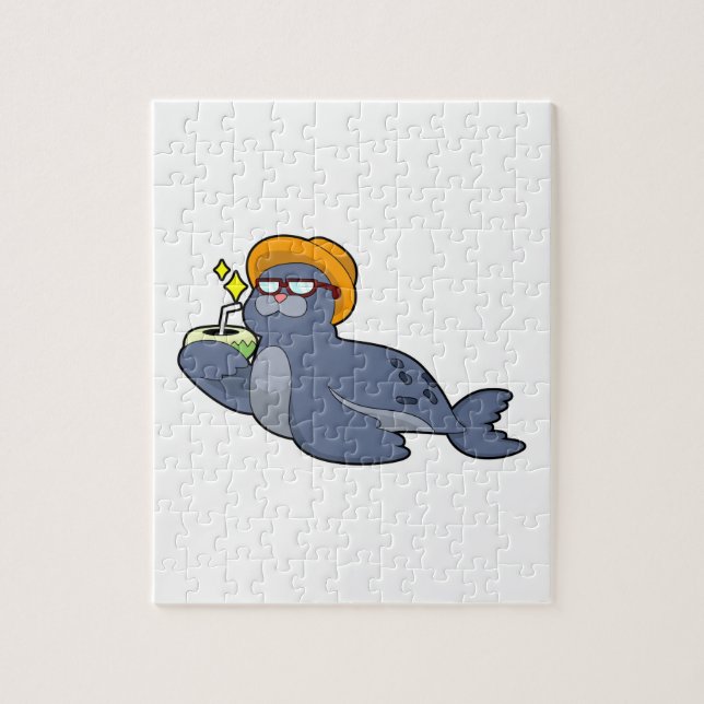 Puzzle Sello con coco (Vertical)
