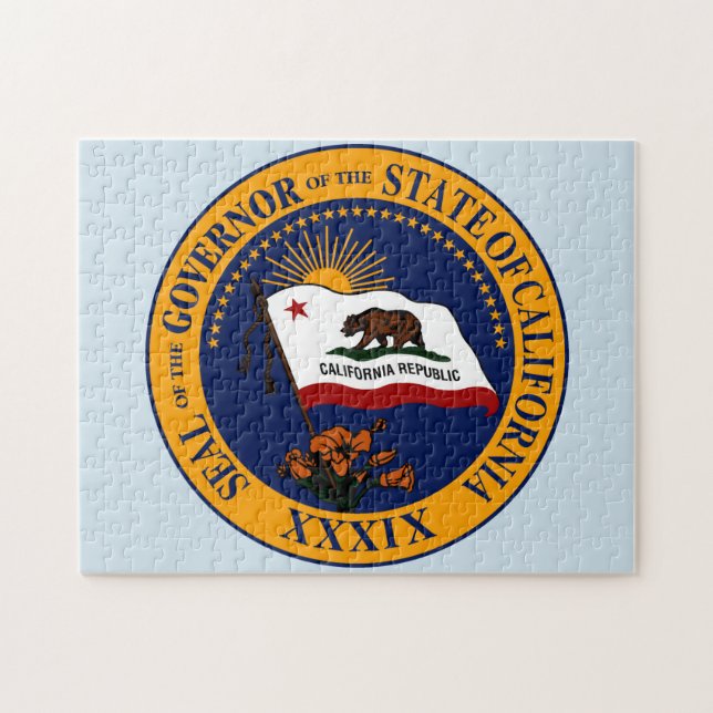 Puzzle Sello de Estado de California. (Horizontal)
