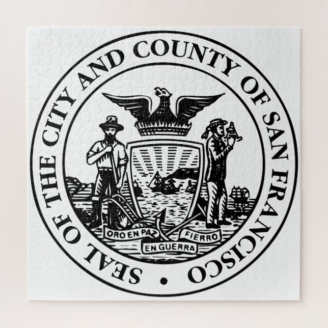 Puzzle Sello de la ciudad de San Francisco (California, E (Vertical)