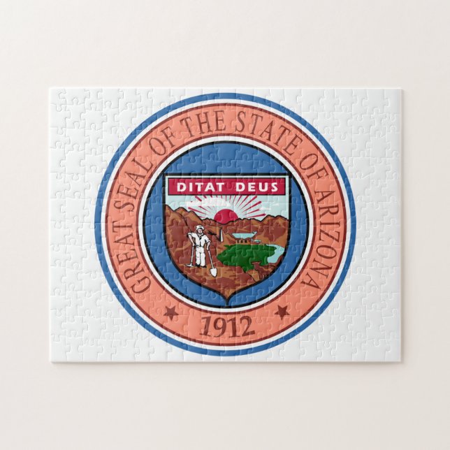Puzzle Sello del Estado de Arizona. (Horizontal)