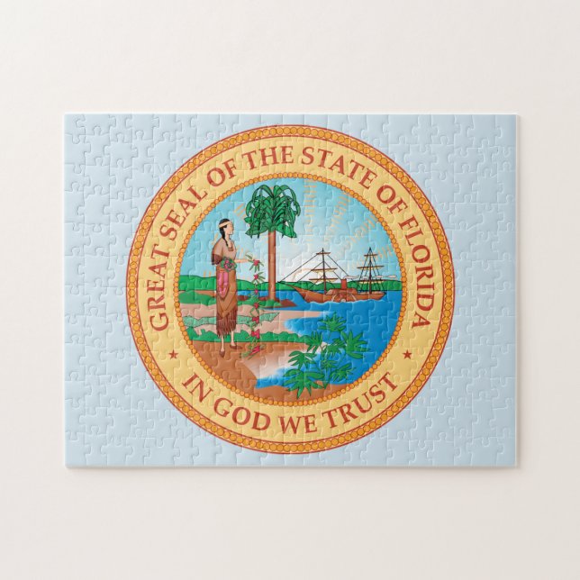 Puzzle Sello del Estado de Florida. (Horizontal)