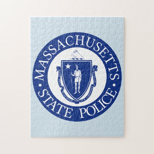 Puzzle Sello del Estado de Massachusetts. (Vertical)