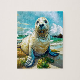 Puzzle Sello en la playa