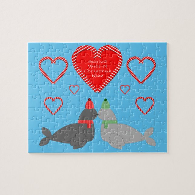 Puzzle Sellos de besos de Navidades pequeños (Horizontal)
