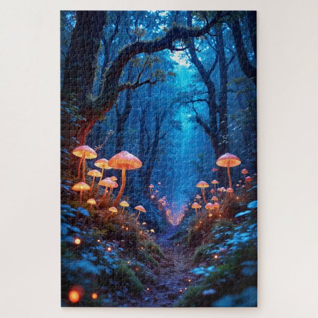 Puzzle Selva de ensueño con flora bioluminiscente (Vertical)