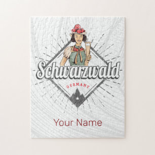 Puzzle Selva negra Baden-Württemberg Alemania Vintage