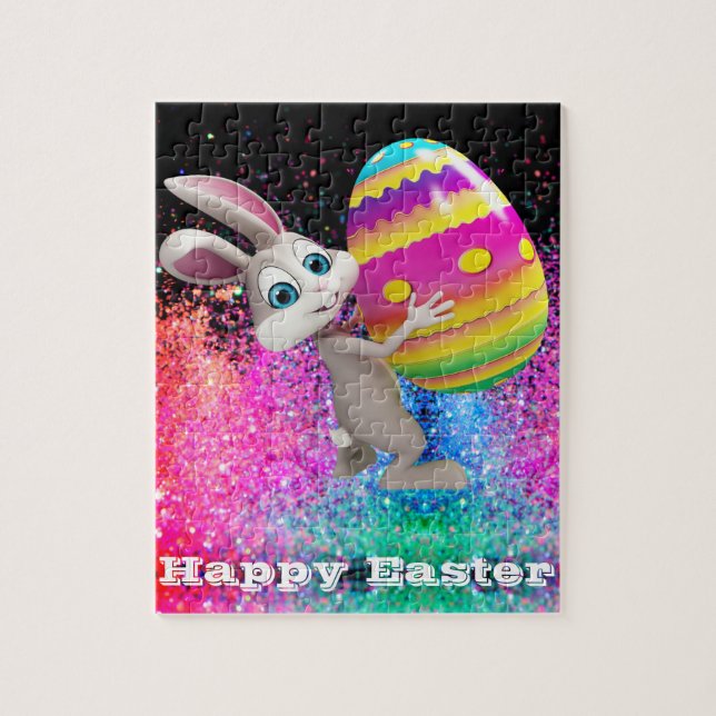 Puzzle Semana Santa Bunny Huevo de Pascua Feliz Pascua (Vertical)