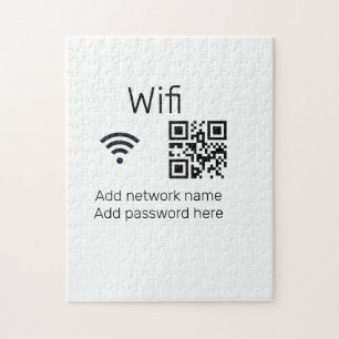 Puzzle Señal de contraseña de Wifi, agregue el código Q R