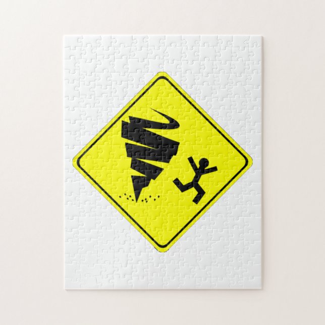 Puzzle Señal de peligro del tornado (Vertical)
