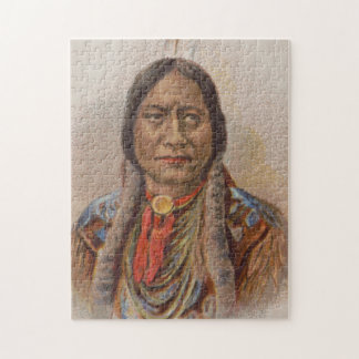 Puzzle Señales de humo: El jefe indio lakota está sentado