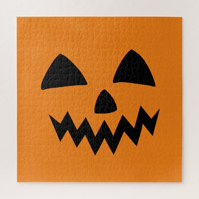 Puzzle Sencilla calabaza de Halloween cara Fiesta miedo f (Vertical)
