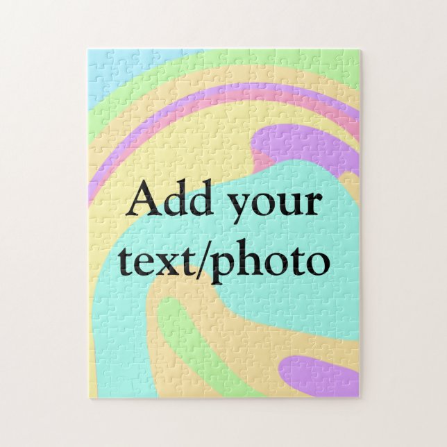 Puzzle Sencillo acrílico de mármol añaden su nombre de te (Vertical)