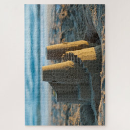 Puzzle Sencillo Castillo De Arena Cuidado En El Verano De