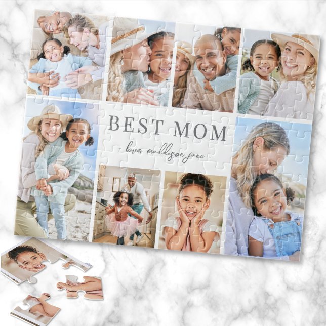 Puzzle Sencillo collage de fotos de la mejor mamá (Simple Best Mom Photo Collage jigsaw puzzle)