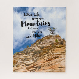 Puzzle Senderismo por una montaña