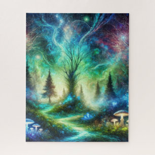 Puzzle Sendero boscoso cautivador hongos cosméticos cielo