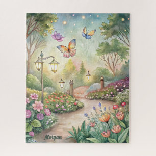 Puzzle Sendero de jardín con mariposa de ensueño - Jardín