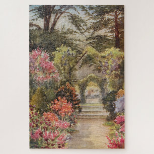 Puzzle Sendero de jardín romántico vintage en primavera