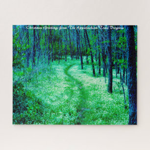 Puzzle Senderos de Appalaches Virginia. Saludos de Navida