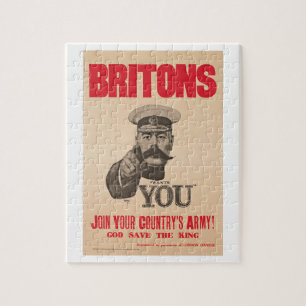Puzzle Señor Kitchener Wants You WWI Propaganda británi
