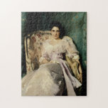 Puzzle Señora Agnew de Lochnaw<br><div class="desc">Pintura impresionista americana "señora Agnew del retrato del vintage de Lochnaw" por John Singer Sargent,  1892-93.</div>