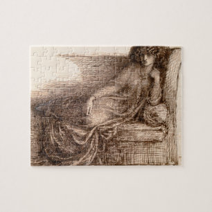Puzzle Señora Jane Morris Reclining en un sofá