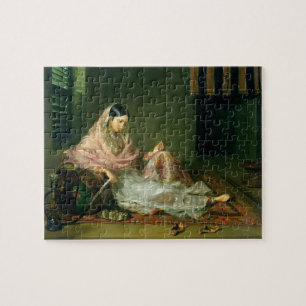 Puzzle Señora musulmán Reclining, 1789 (aceite en lona)