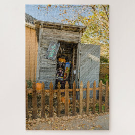 Puzzle Sentada de brujas en un Outhouse
