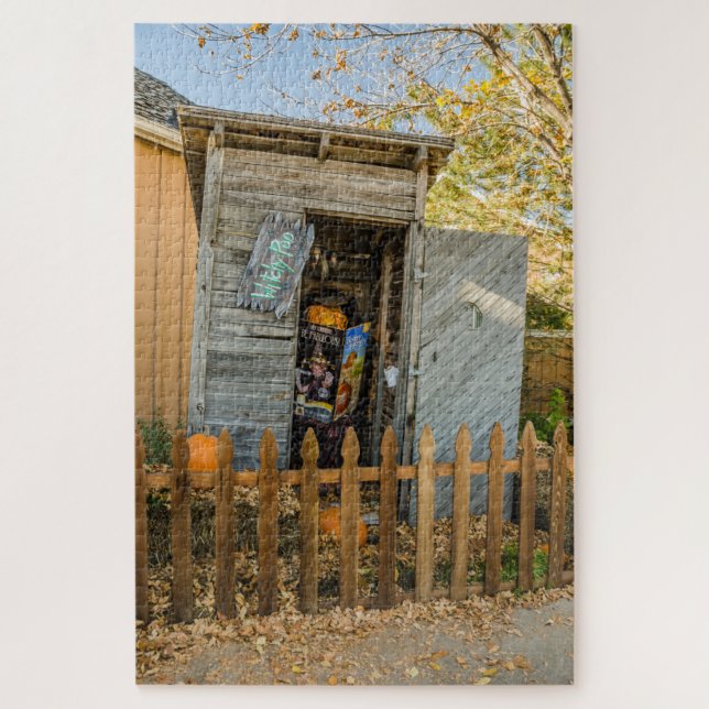 Puzzle Sentada de brujas en un Outhouse (Vertical)