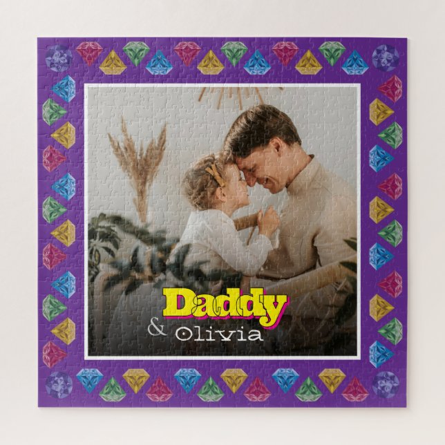 Puzzle Sentido Keepsake por papá - foto personalizada (Vertical)