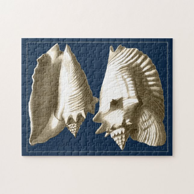 Puzzle Sepia Conch Seasheles (Horizontal)