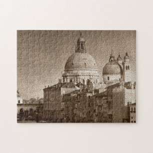 Puzzle Sepia Venecia Gran Canal Piazza San Marco Salute