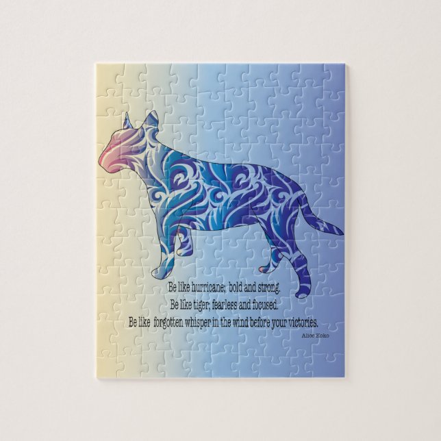 Puzzle Ser como el huracán y el tigre BULL TERRIER art (Vertical)