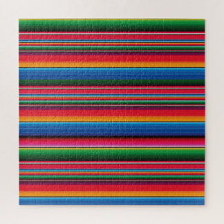 Puzzle Serape Rojo Saltillo manta tradicional mexicana Le