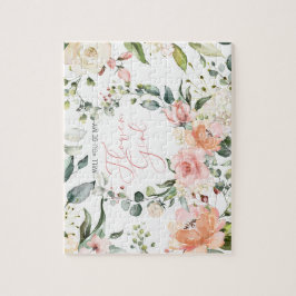 Puzzle ¿Serás Mi Niña Flora Guión Floral Rosa