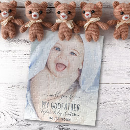 Puzzle ¿Serás Mi Padrino? Foto Personalizada