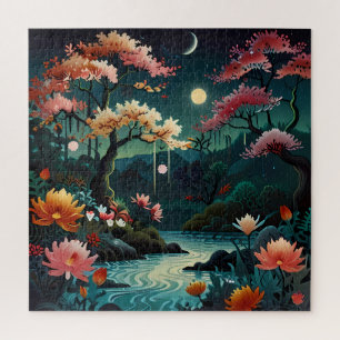 Puzzle "Serenidad al atardecer: Arte chino tradicional